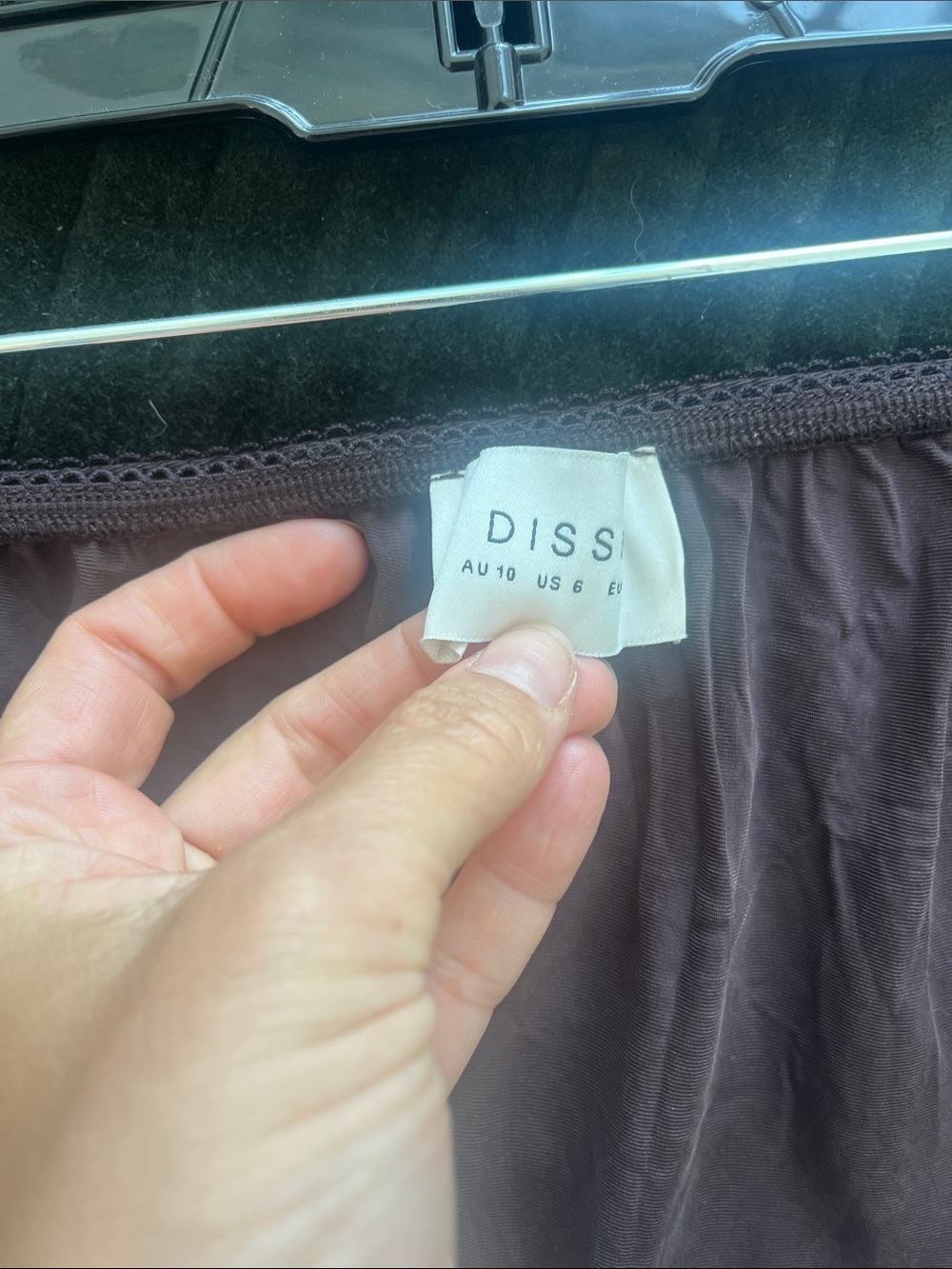 DISSH Andrea Plum Chocolate Cupro Skirt - Picture 6 of 11